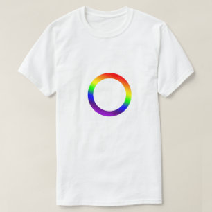 Camiseta Diseño GLBTQ de Círculo de Orgullo Arcoiris