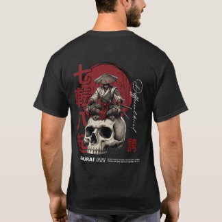 Camiseta Diseño gótico de meditación de guerrero japonés