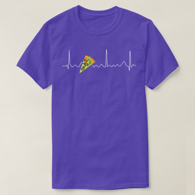 Camiseta Diseño Gracioso De Pizza Heartbeat Para Amantes De (Diseño del anverso)
