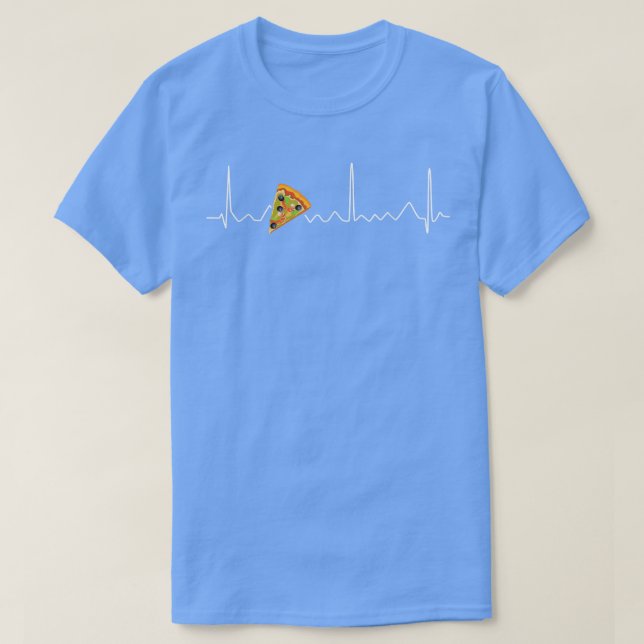 Camiseta Diseño Gracioso De Pizza Heartbeat Para Amantes De (Diseño del anverso)