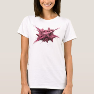 Camiseta Diseño gráfico abstracto de estrellas rosadas mode