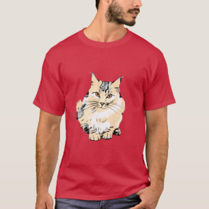 Camiseta Diseño gráfico Art Main Coon Cat sobredimensionado