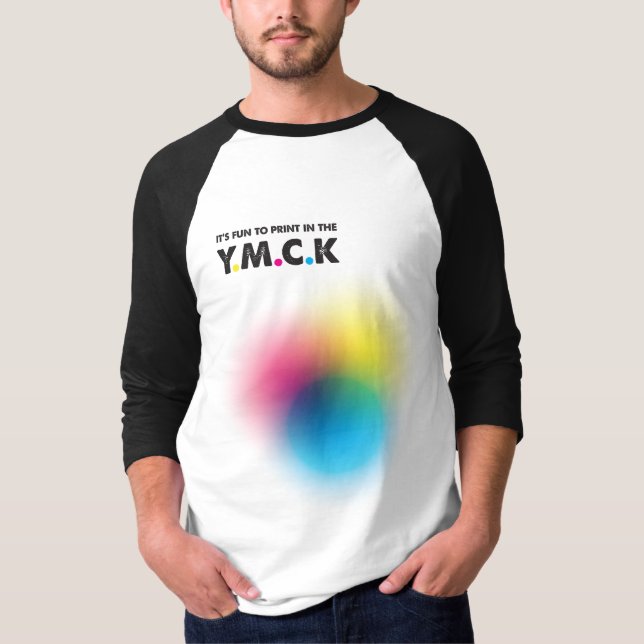 Camiseta Diseño gráfico Chiste YMCA de impresión CMYK (Anverso)