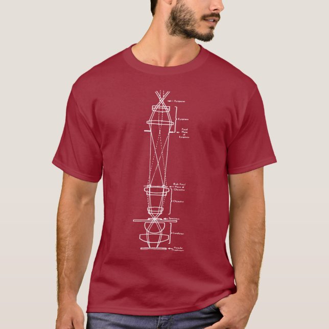 Camiseta Diseño gráfico clásico de diagrama de rayos micros (Anverso)