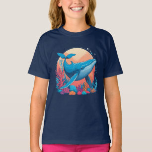 Camiseta Diseño Gráfico Colorido De Una Ballena