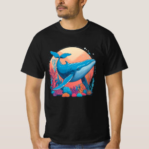 Camiseta Diseño Gráfico Colorido De Una Ballena