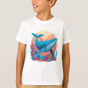 Camiseta Diseño Gráfico Colorido De Una Ballena