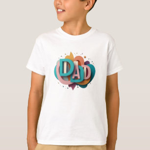 Camiseta Diseño gráfico colorido en 3D "DAD"   Chicos