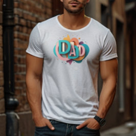 Camiseta Diseño gráfico colorido en 3D "DAD" | Hombre