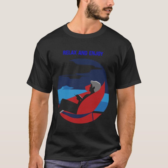 Camiseta Diseño gráfico de actitud relajada y perezosa (Anverso)