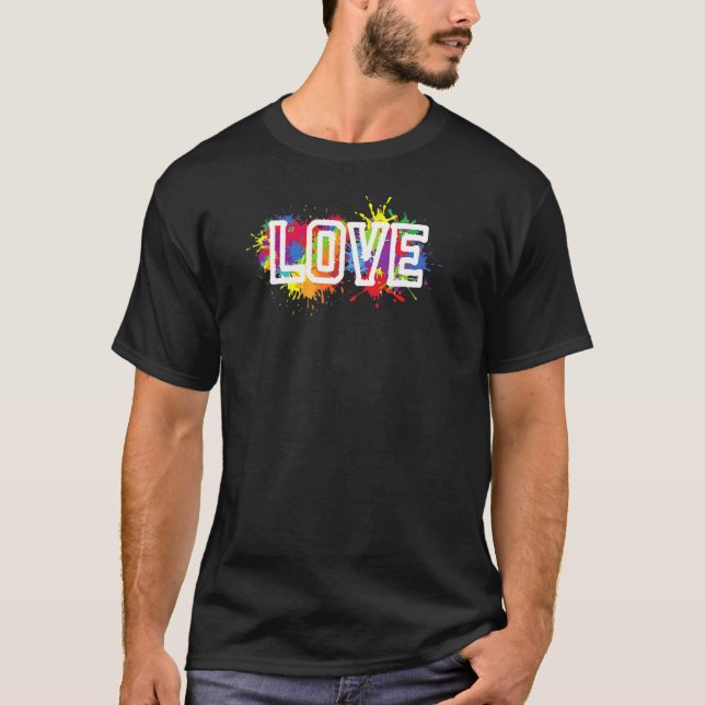 Camiseta Diseño gráfico de amor arcoiris (Anverso)