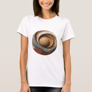 Camiseta Diseño gráfico de ARTE ABSTRACTO Chic Silver