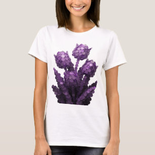 Camiseta Diseño gráfico de ARTE ABSTRACTO morado artístico