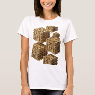 Camiseta Diseño gráfico de ARTE ABSTRACTO plateado ingenios