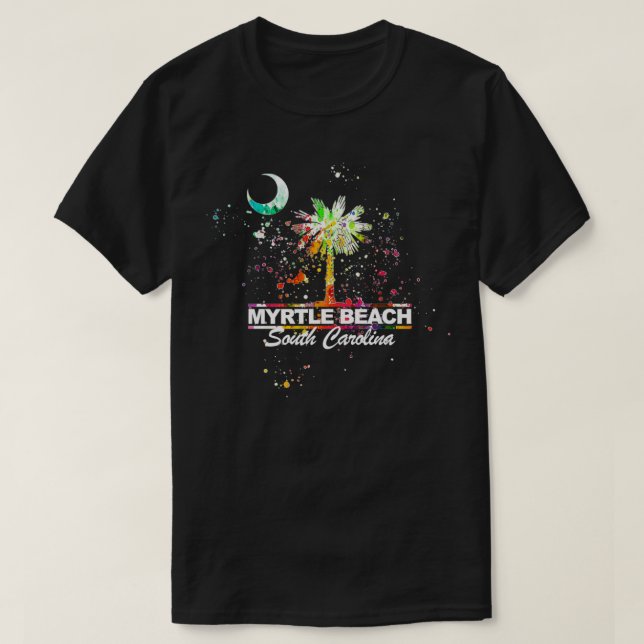 Camiseta Diseño gráfico de bandera de la SC en la playa de  (Diseño del anverso)