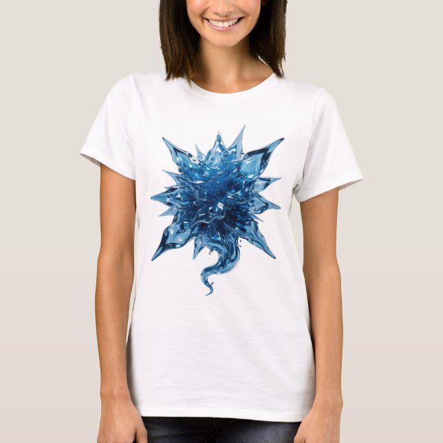 Camiseta Diseño gráfico de BOLA DE AGUA Azul Sharp (Anverso)