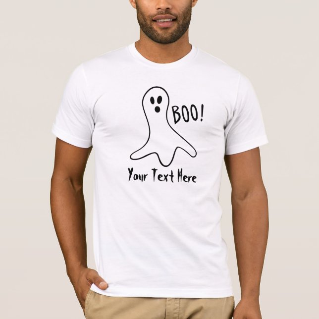 Camiseta diseño gráfico de boo de halloween con gritos de f (Anverso)