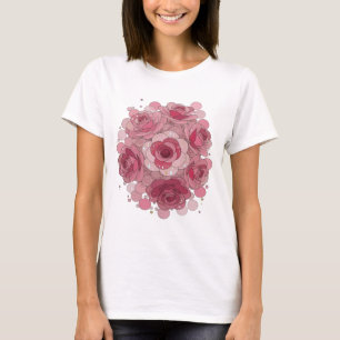 Camiseta Diseño Gráfico de BURBUJAS DE ROSA Rosa Clásica