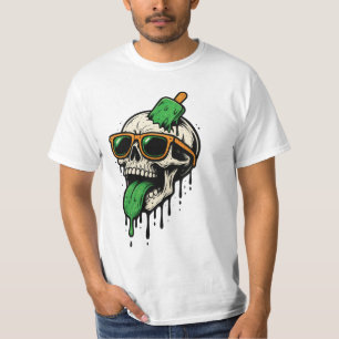 Camiseta Diseño gráfico de calavera de ilustracion de calza