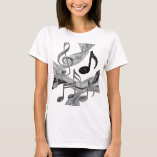 Camiseta Diseño gráfico de Chic Silver MUSIC IN MOTION