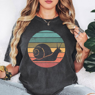 Camiseta Diseño Gráfico de Círculo de Puesta de Sol de Cara
