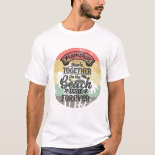 Camiseta Diseño Gráfico de Cita de Recuerdos de Playa Vinta