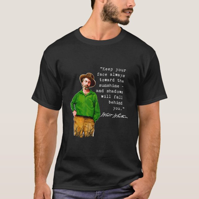 Camiseta Diseño gráfico de citas Inspiradoras de Walt Whitm (Anverso)