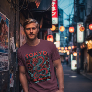 Camiseta Diseño Gráfico de Dragón de Tokio Japón Estilo Ani