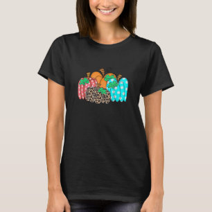 Camiseta Diseño gráfico de estampado de leopardo de calabaz