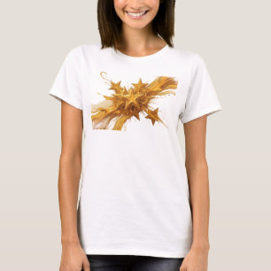 Camiseta Diseño gráfico de estrellas abstractas naranjas ca