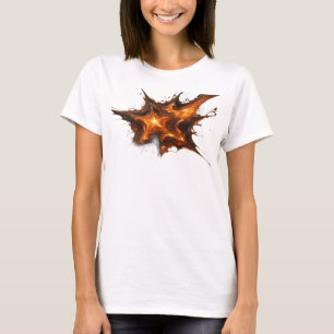 Camiseta Diseño Gráfico de Estrellas Abstractas Rojas Dinám