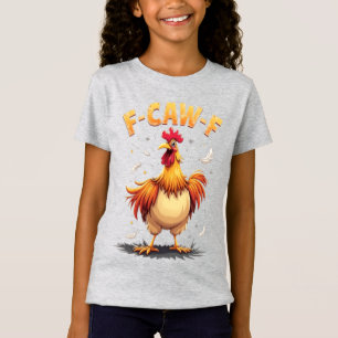 Camiseta Diseño gráfico de gallo gallina divertido F-CAW-F