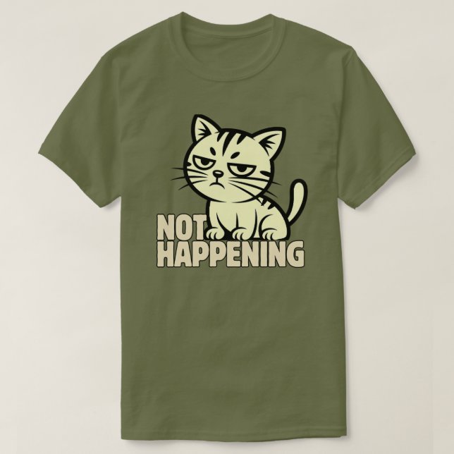 Camiseta Diseño Gráfico de Gato con Actitud Simple (Diseño del anverso)