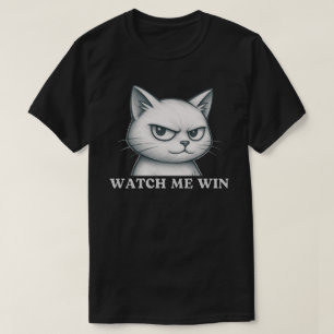 Camiseta Diseño gráfico de gato confiado y audaz