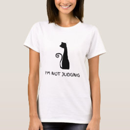 Camiseta Diseño gráfico de gato negro divertido que no juzg