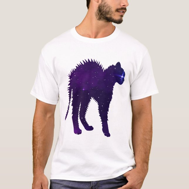 Camiseta Diseño gráfico de gatos galácticos enojados lanza  (Anverso)