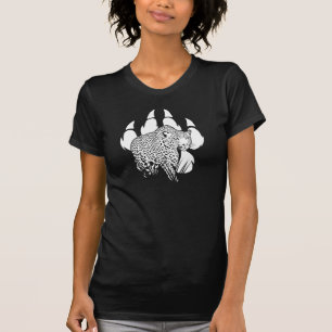 Camiseta Diseño gráfico de la huella del pantano blanco y n