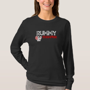 Camiseta Diseño gráfico de la tarjeta de juegos Rummy Champ