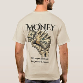 Camiseta Diseño Gráfico de Mano de Esqueleto Sosteniendo Ef