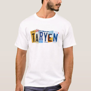 Camiseta Diseño gráfico de matrícula de Taryen