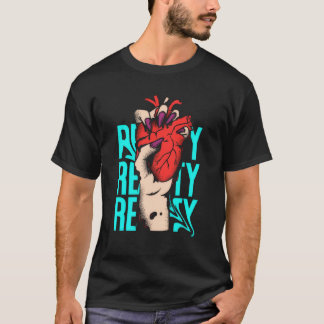 Camiseta Diseño gráfico de moda callejera con corazón reali