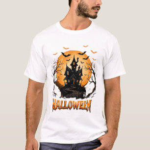 Camiseta Diseño Gráfico de Murciélago Luna de Casa Embrujad