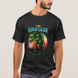 Camiseta Diseño gráfico de Novedad de Ilustracion de dinosa