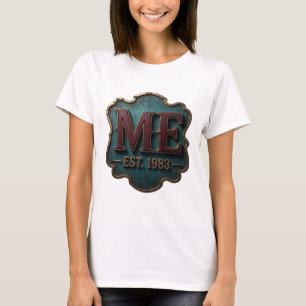 Camiseta Diseño gráfico de oro trendy ME EST 1983