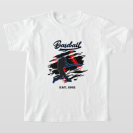 Camiseta Diseño Gráfico de Silueta de Béisbol – EST. 1992