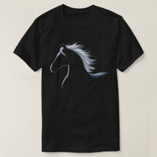 Camiseta Diseño gráfico de silueta de caballo elegante para