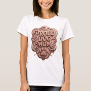 Camiseta Diseño gráfico de Statement Gold PROUD DOG MOM