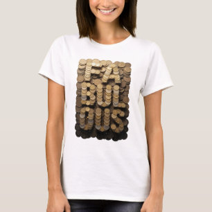 Camiseta Diseño gráfico de tela dorada crujiente