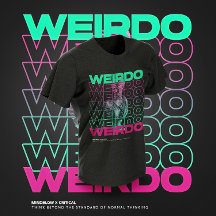 Diseño gráfico de tipografía repetida WEIRDO