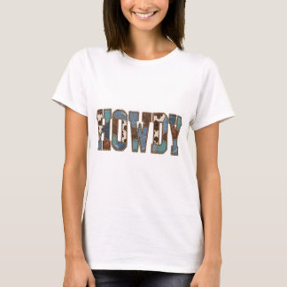 Camiseta Diseño gráfico de vaquera occidental de patchwork
